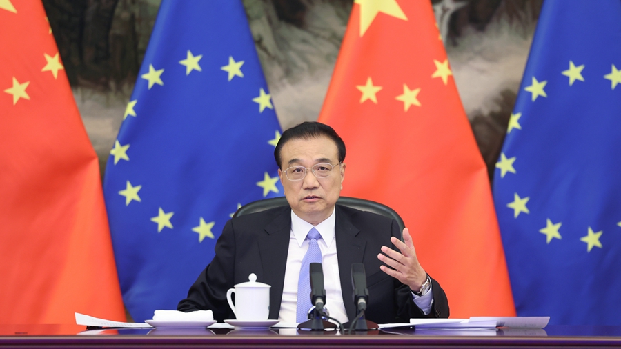 Ли Кэцян вместе с Ш. Мишелем и У. фон дер Ляйен провели 23-ю встречу руководителей Китая и ЕС